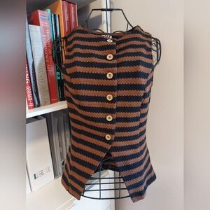 Anthropologie Maeve Striped Vest